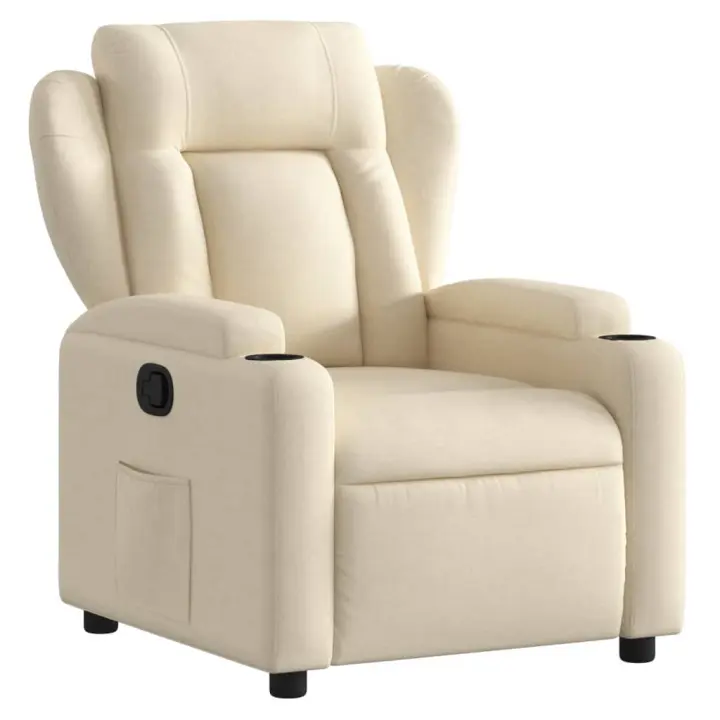 vidaXL Sillón reclinable de tela Gris claro, Gris oscuro, Negro Sillon Dormitorio Sillon Comodos Silla Relax Sillón Sofá - 1