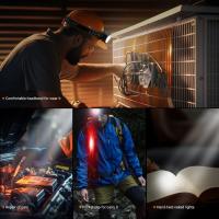 Linterna Frontal LED COB 180° Recargable Por USB Con 3 Modos Lámpara De Cabeza Para Senderismo Y Camping Impermeable - details 7
