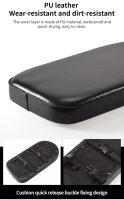 Almohadilla De Asiento Trasero Para Bicicleta Montaña Con Escaño Adecuada Para Niños Cómoda Y Duradera Tamaño 30x5x4cm Material De Cuero Negro Y Plateado - details 4