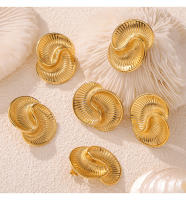 Inxifiable Arce Adolescente con Textura de Lágrima Espiral Pendientes Creative Gold Studs Mujeres Brillante Tendencia Joyería Regalo 2025 - details 7