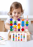 Juguetes De Madera Montessori Para Niños Juego De Aprendizaje Temprano Con Colores Y Formas Caja De Resolución De Problemas Educativa Para Niños Mayores De 3 Años - details 0
