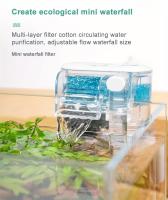 Pequeño Acuario De Escritorio Con Filtro De Cascada Silencioso Y Oxigenación Integrado Caja De Filtro De Pared Montada Para Circulación De Agua - details 1
