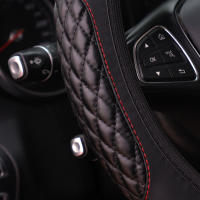 Cubierta De Volante De Coche Artificial De Lobo Suave Y Cómoda Para 14.5-15 Pulgadas Sin Anillo Interior Estilo Estéreo - details 7