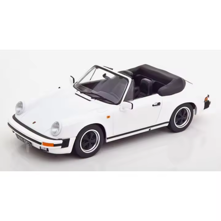KK Escala 1/18 PORSCHE 911 SC CABRIO BLANCO CON SUAVE EXTRA-TOP 1983 - KKDC180751 - 1