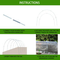 25/50pcs Hojas De Invernadero De Fibra De Vidrio Sin Rusticidad Soporte De Marco Para Plantas Y Tunnel De Cultivo DIY - details 2