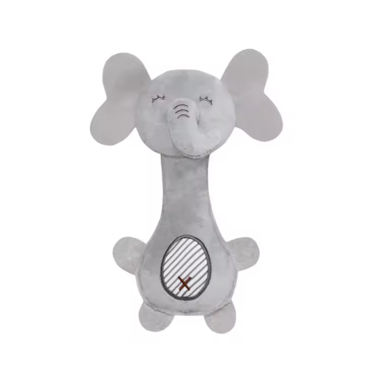 Sonajero para bebé, dispositivo incorporado para bebé, palo de agarre manual, juguete de peluche súper lindo, marioneta de mano - 1