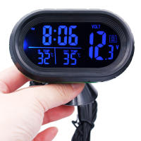 Medidor De Temperatura Y Voltaje Automático Digital DC12V-24V Con Horloge Dual Luminoso Alarma De Congelación Temporizador Y Fecha Para Coche - details 4