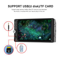 Podofo Estéreo De Coche Universal 2 Din Pantalla Táctil De 7 Pulgadas Con Carplay Bluetooth FM TF USB Cámara Trasera Soporte Para Control Del Volante - details 3