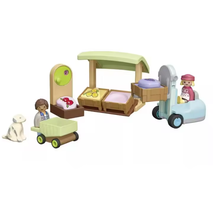 Playmobil Juego De Construcción 123 Puesto Ecológico Y Carretilla Elevadora - 1