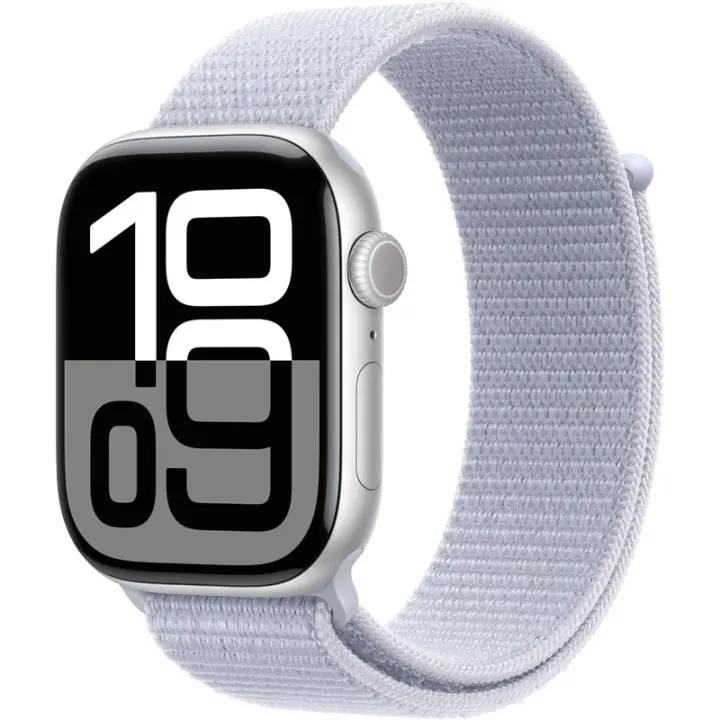 Apple Watch Series 10 GPS Cellular 46 mm Caja de aluminio en plata con correa deportiva Blue Cloud - Talla única - 1