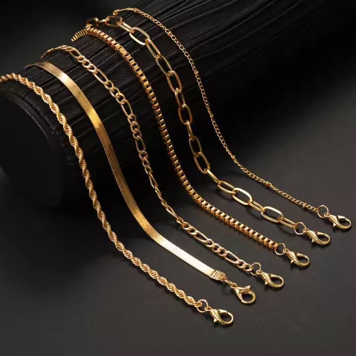 Juego De 6 Pulseras Pila Stackable Chic Para Mujer Cadena De Serpiente Cierre De Abrazadera Estilo Oficina/Carrera Metal Aleación - 1
