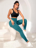 Leggings De Yoga Para Mujer Con Cintura Alta Elástica Y Sin Costuras Tallas Verdaderas Pantalones Deportivos Slim Para Entrenamiento Correr Y Fitness - details 12