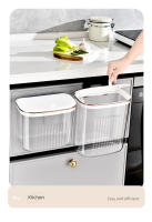 Basurero De Pared De 8/11L Con Tapa Resistente Al Agua Para Cocina Y Baño Basurero Estrecho Reciclable De ABS Montado En La Pared - details 13
