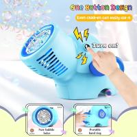 Pistola De Burbujas Portátil Para Niños Y Niñas Máquina De Burbujas De Jabón Eléctrica Para Fiestas Al Aire Libre Regalo Para Niños - details 1