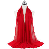 Nueva Elegante Bufanda De Mujer 2023 Modesta En Chiffón Sólido Tamaño Grande Abrazadora Para Cabeza Y Cuello Protección Solar Estilo Fashion - details 74