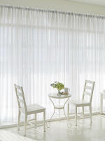 Cortina Transparente Y Sutil Con Patrón Cruzado Para Decoración De Sala De Estar Y Dormitorio Material De Poliéster Tela De Gauze Con Bolso Para Percha - details 5