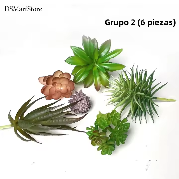 9/6PCS Plantas De Suculentas Artificiales Para Decoración De Hogar Cactus Miniatura Realista Texturizada Falsa Planta Para Exposición Y Regalo - 1