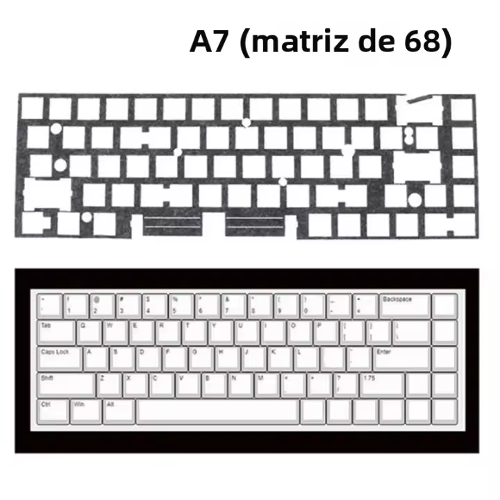 1 Pcs Almohadilla Absorbente De Sonido Para Teclado Mecánico ESHYLALA Antipolvo General Adecuado Para Teclado De Tamaño Estándar - 1