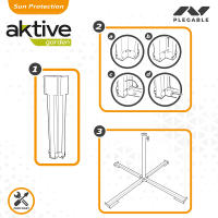 Pie plegable para sombrilla 25/32 mm Aktive Garden - details 2