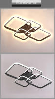 Luces De Techo LED Modernas Cuadradas Con 4 Cabezas En Blanco Y Negro Para Decoración De Dormitorio Sala De Estar Estudio Comedor Fixture Doméstico - details 9