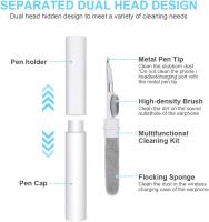 Kit de limpieza AirPod, 3 en 1 Airpod Cleaner Pen with Esponja, auriculares inalámstricos Clean Pen, Kit de limpieza de auriculares Multifunctional-Blanco - details 1