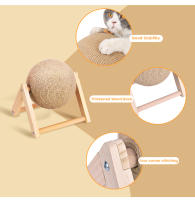 Juguete Para Gatos Pelota De Ropa Sisal Para Mordeduras Y Arrastre Juego De Agarre Para Gatos Jovenes Y Adultos Muebles Resistentes Al Desgaste - details 8