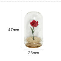 Cubierta Protectora De Vidrio Para Miniatura De Rosa 1PC Escala Modelo Miniatura Ornamentos Simulación Decoración Para El Hogar Y Artesanías - details 4