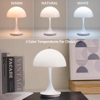 Lámpara De Mesa LED Táctil Recargable Luz Nocturna Para Escritorio Iluminación De Lectura Sin Cable Para Decoración De Habitación Restaurante Hotel Bar - details 1