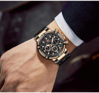 Reloj De Pulsera De Cuarzo MINI FOCUS Para Hombre Con Cronógrafo Y Manos Luminosas Acero Inoxidable Bisel Redondo Resistente Al Agua - details 20