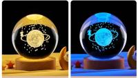 Lámpara De Cristal 3D Luz Galáctica Nocturna Esfera De Cristal Iluminación Nocturna Para El Hogar Decoración Regalo De Navidad - details 17