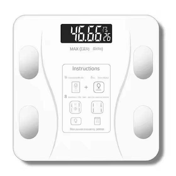 Báscula Inteligente Digital Bluetooth con App | Análisis Corporal Completo: Peso, Grasa, Músculo y Más | Compatible con iOS y Android | Hasta 180 kg - Alta Precisión para Fitness y Salud - 1