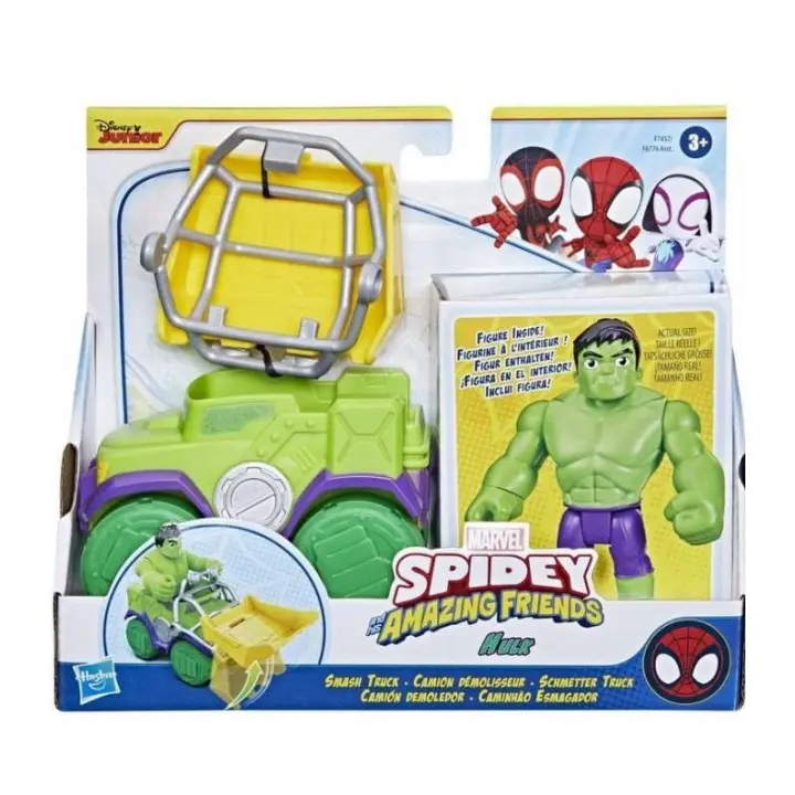 FIGURA DE ACCIÓN SPIDEY AND FRIENDS SET HULK Y CAMIÓN DEMOLEDOR DE HASBRO - 1