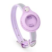 Collar Ajustable De Cuero Para Mascotas Con Protección Anti-Perdida Reflectante Para Apple Airtag Rastreador De Localización Para Perros Y Gatos - details 10