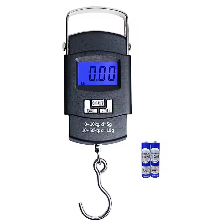 Bascula Digital Pesca 50 Kg Badería Includa Negro - 1