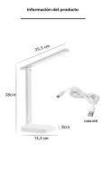 Lámpara De Escritorio Plegable Con Luz Nocturna USB Táctil Y Protección Ocular Para Lectura Y Estudio Iluminación LED Contemporánea - details 10