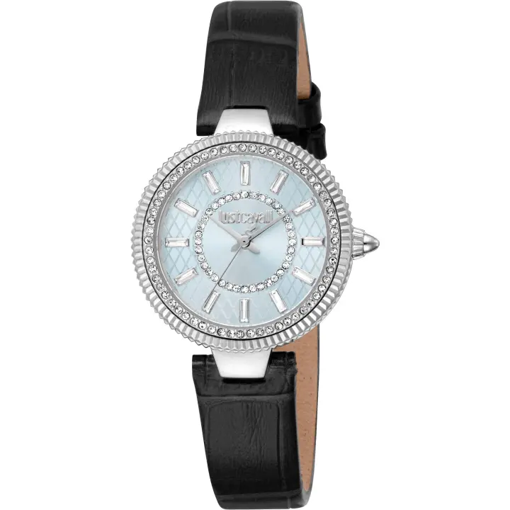 Reloj de pulsera Just Cavalli Just Cavalli Glam Chic Ostentatious - JC1L308L0015 correa color: Negro Dial Azul luminoso Mujer - 1