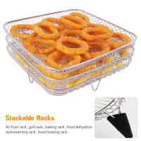 Rack De Asado 3 Capas En Acero Inoxidable Almacenable Soporte Para Carne Fácil De Limpiar Con Base De Silicona Accesorios De Cocina - details 4