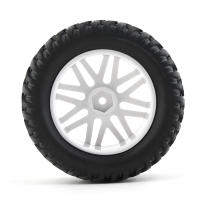 4pcs Ruedas De Plástico Con Neumáticos Para Coche RC 1/10 Universal Compatible Con HSP 15502 94107 94170 94155 94177 Para Camión De Carreras Cortas - details 2