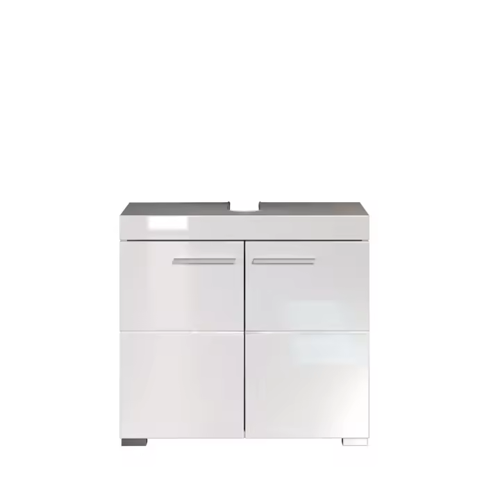 Mueble Bajo Amanda fregadero, Agomerado de Melamina, Blanco, 60x56x34 cm - 1