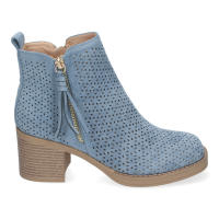 Davinia Shoes Botines de Mujer Primavera Verano Elegantes y Comodos con Tacon Ancho, Diseño Perforado con Doble Cremallera Lateral con Fleco, Ideal para Cualquier Ocasion. Shoes&Blues.es VR002-Jeans - details 1