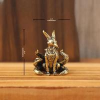 Estatua De Zorro De Latón Miniatura Figura De Escritorio Decoración De Hogar Escultura De Animal Adorno De Oficina - details 8