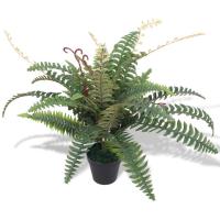 vidaXL Planta Artificial con Macetero Verde Maceta de Plástico Tipo Helecho/50 cm,  Helecho/60 cm,  Taro/45 cm y mas - details 1