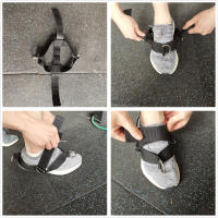 2 PCS De Strap De Tobillo Para Ejercicios De Fitness Resistencia Para Máquinas De Cables Abductores De Glúteos Y Kickback De Pierna Cubierta De Zapato Cinturón De Drenaje Metálico De Nylon - details 1
