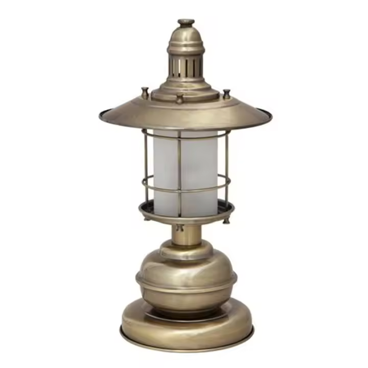 Lampara Mesa Bronce E27 Cristal Estilo Industrial SUDAN  RABALUX - 1