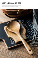 Juego de 9 cucharas de madera de piezas, utensilios de cocina de madera con soporte - details 9
