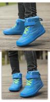 Botas De Invierno Para Niños Y Niñas Con Lining De Peluche Aislante Y Impermeable Zapatos De Piso Liso Para Exterior Tobilleras De Tela De Poliéster Con Punta Ancha Y Tacón Plano Cierre Con Gancho Y Resbaladizo - details 17