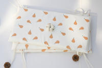 LALA - Forro de Algodón Puro para Cuna de Bebe, juego de Cama para niños, Gongsatin, Pequeños Pera, 60x30x3, extraible y lavable. - details 5