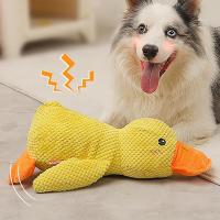 Juguete De Peluche Para Perro Tamaño 3 Compañero De Sueño Pato Resistente a Mordidas Alivio Del Estrés Masticar Dientes Sonido Relajante Para Mascotas - details 1