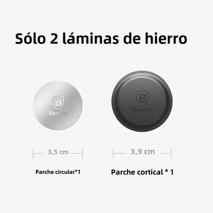 Baseus Disco De Hierro Para Soporte Magnético De Teléfono Con Placa De Metal Y Hojas De Cuero Universal Compatible Con Todos Los Coches - 1