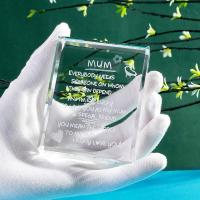 Regalo Para Mamá Cumpleaños Personalizado Bloques De Cristal Engraved Presente Para Día De La Madre Regalos De Hijo Hija - details 1